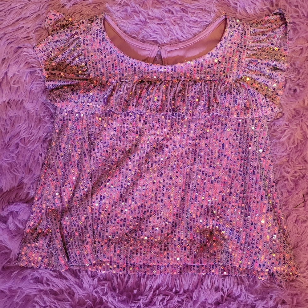 Justice Sequin top Size 7